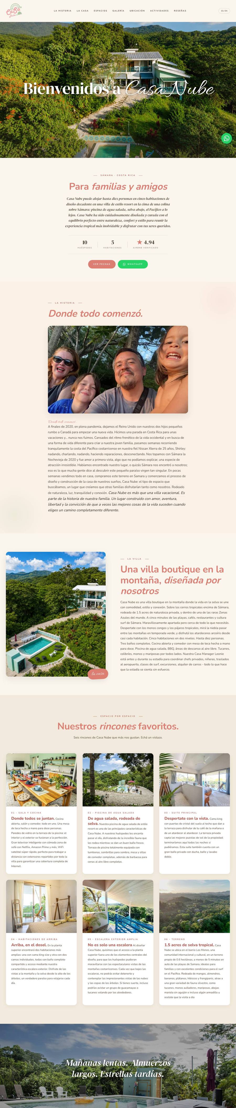 The Casa Nube site, top to bottom